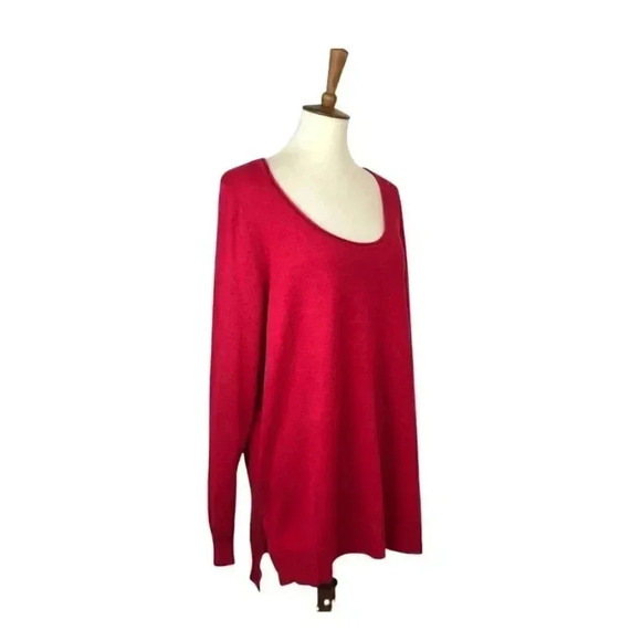 Lane Bryant Pullover Sweater Red Size 18/20 - Picture 2 of 13